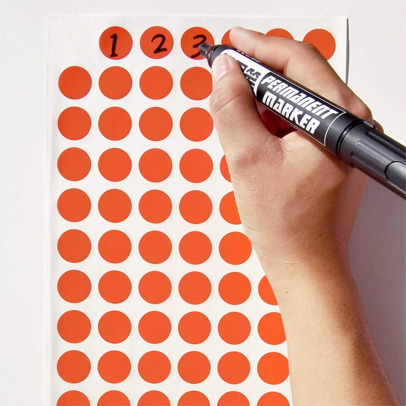PARLAIM 1050 PCS 3/4 Inch Round Color-Code Dot Stickers  Color Coded Circle Stickers for Classroom  Office (Orange) - Image 2